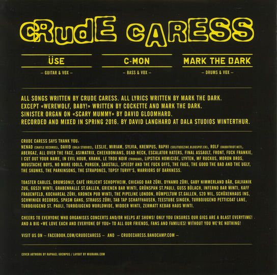 Crude Caress - Horrolr Trilogy 7"