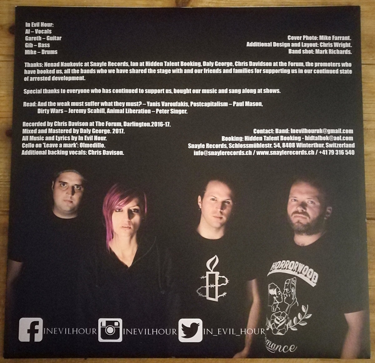 In Evil Hour - Lights Down LP (dark red vinyl)